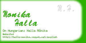 monika halla business card