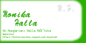 monika halla business card